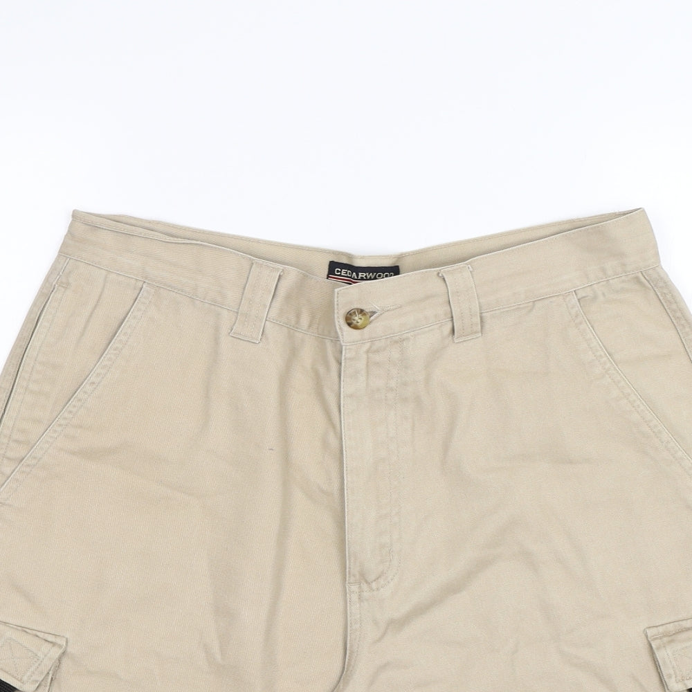 Cedar Wood State Mens Beige   Cargo Shorts Size 32 in