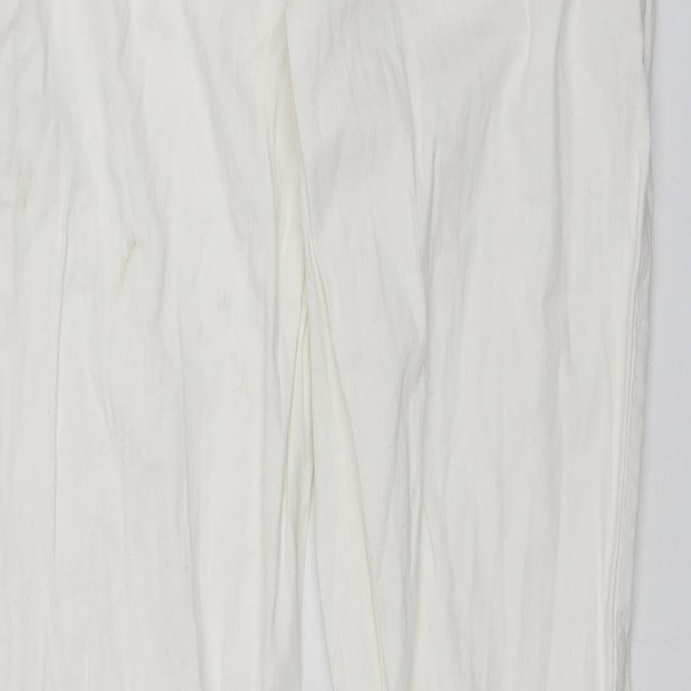 F&F Womens White   Trousers  Size 12 L30 in