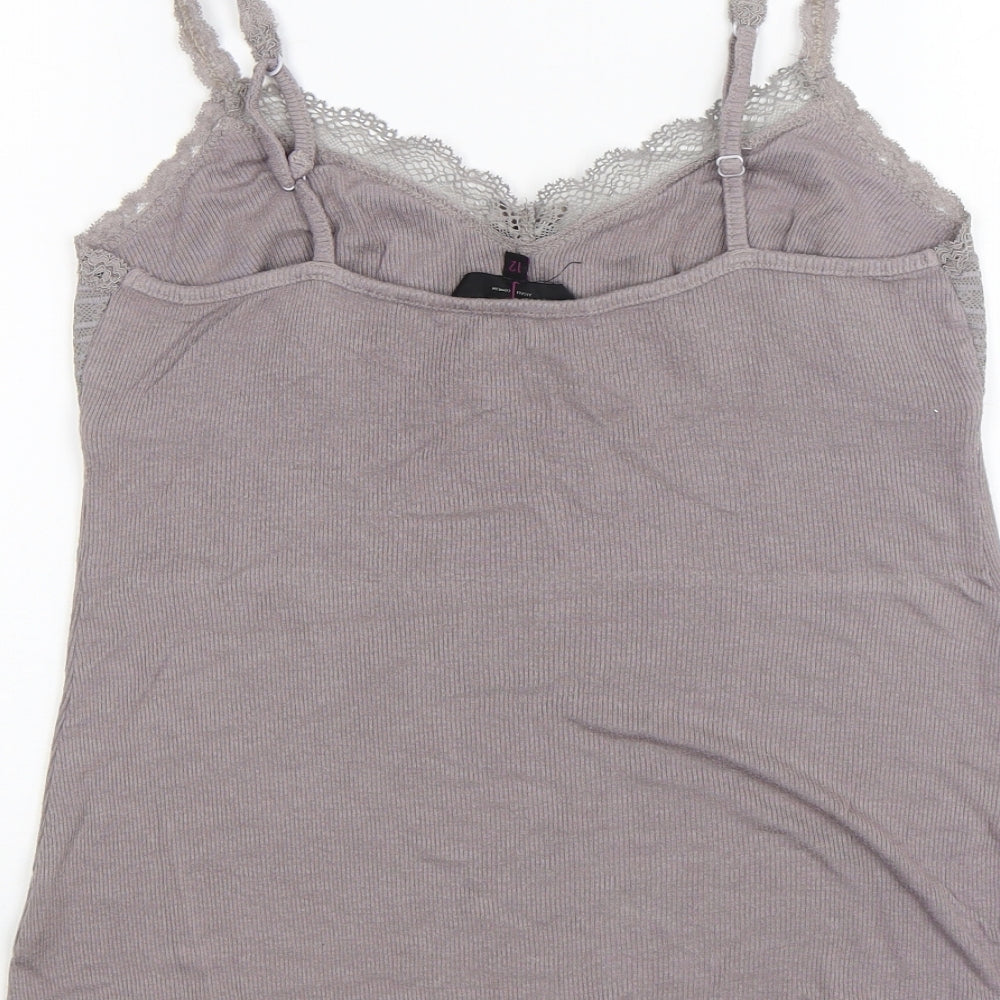 Jasper Conran Womens Purple Solid  Top Pyjama Top Size 12