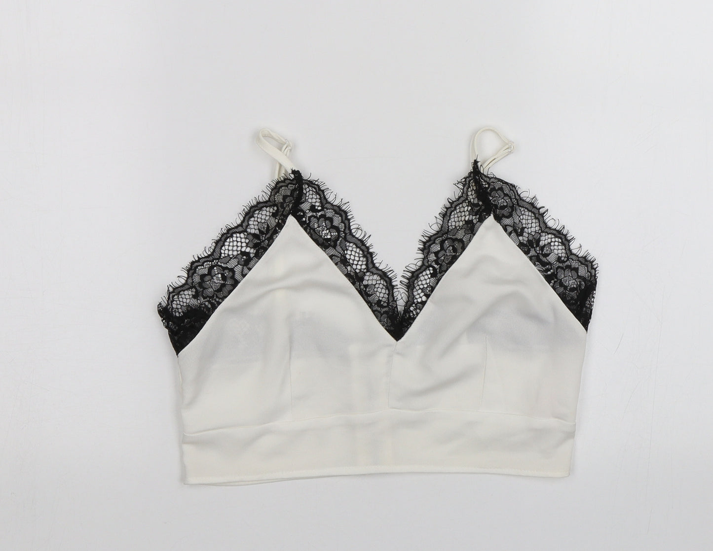 Missguided Womens White   Cropped Tank Size 4