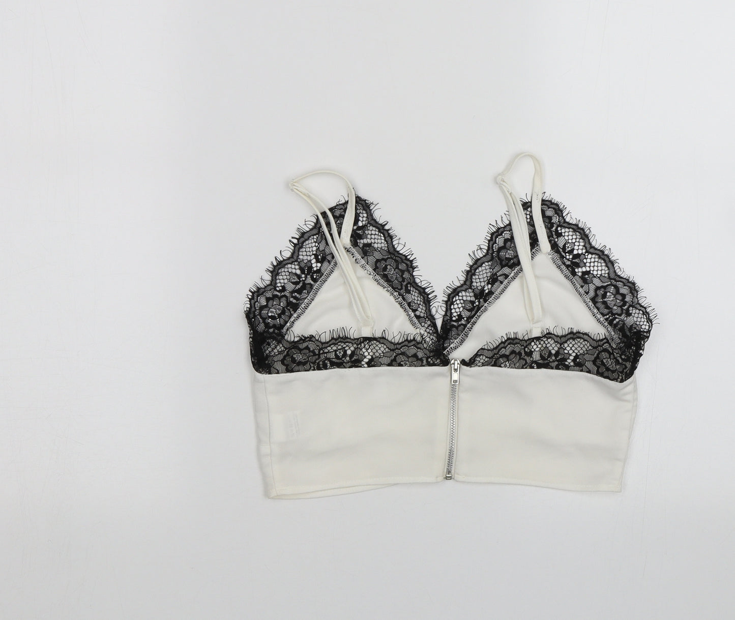 Missguided Womens White   Cropped Tank Size 4