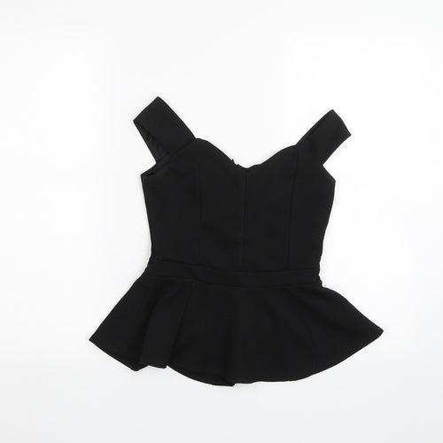 Miss Selfridge Womens Black   Basic Blouse Size 6