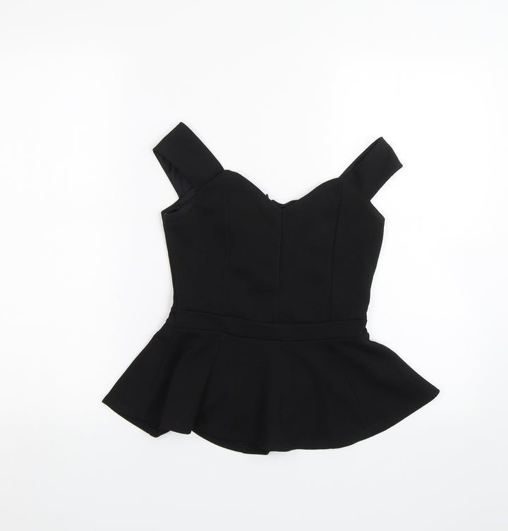 Miss Selfridge Womens Black   Basic Blouse Size 6