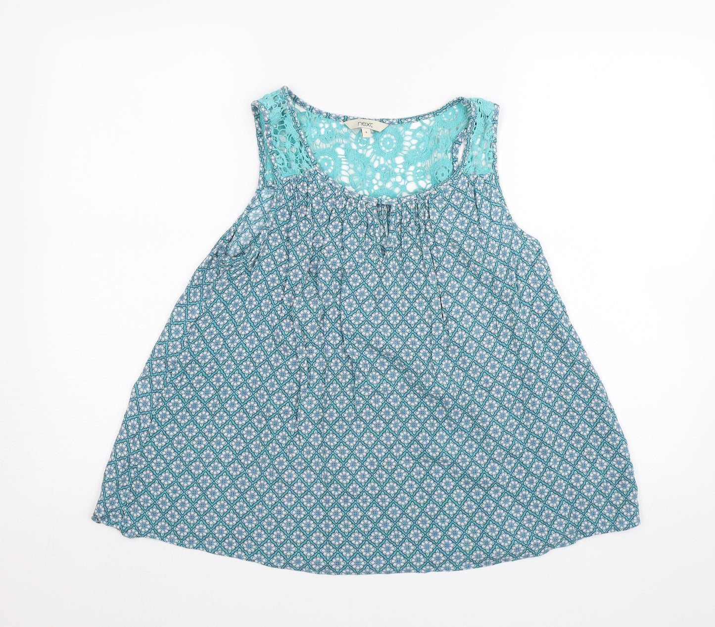 NEXT Womens Blue Floral  Basic Blouse Size 6