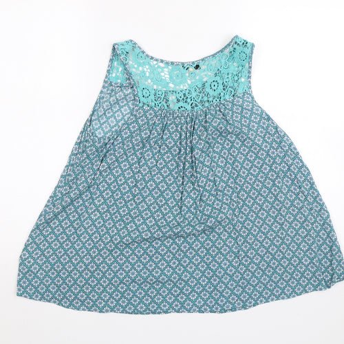 NEXT Womens Blue Floral  Basic Blouse Size 6
