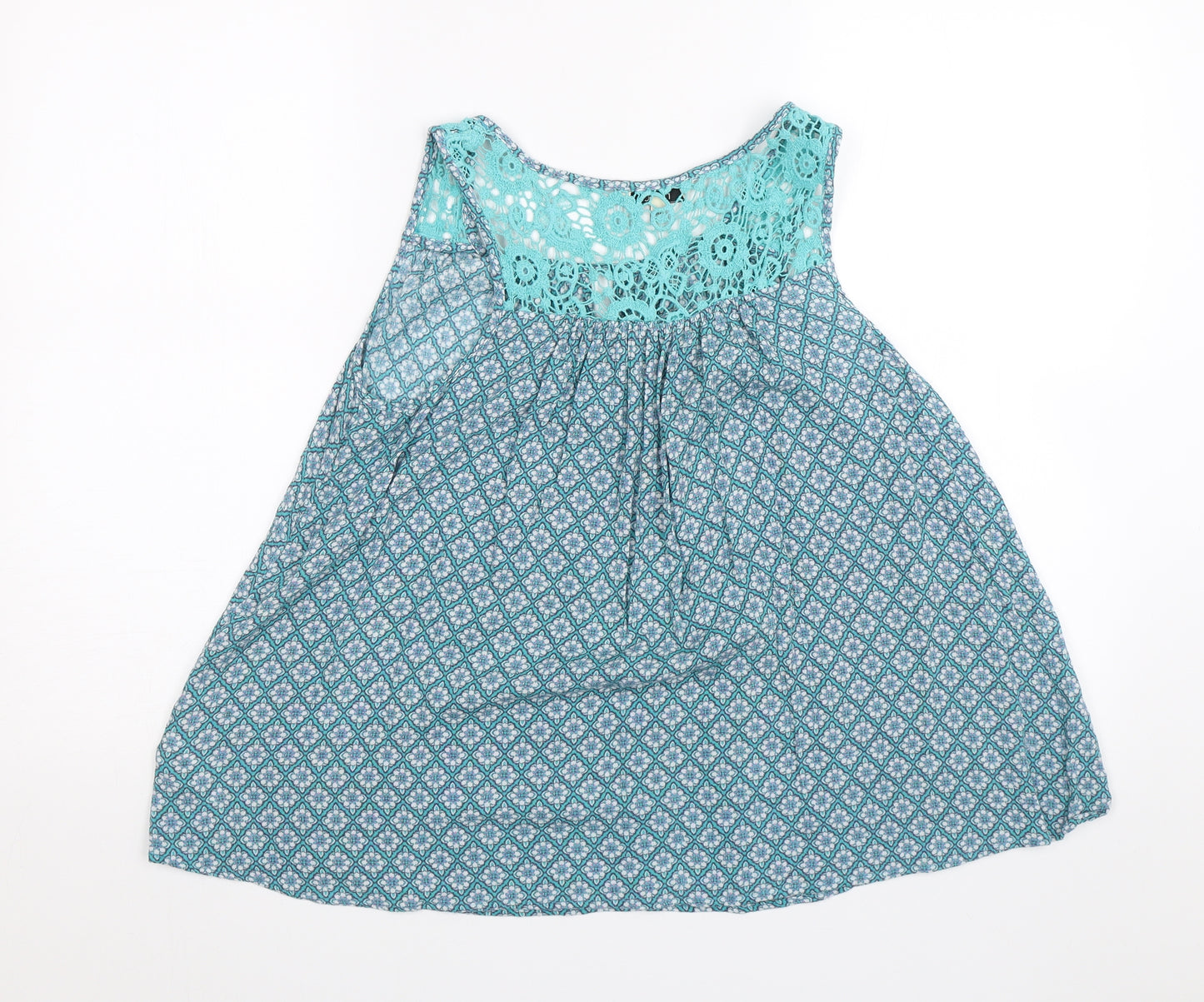 NEXT Womens Blue Floral  Basic Blouse Size 6