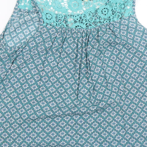 NEXT Womens Blue Floral  Basic Blouse Size 6