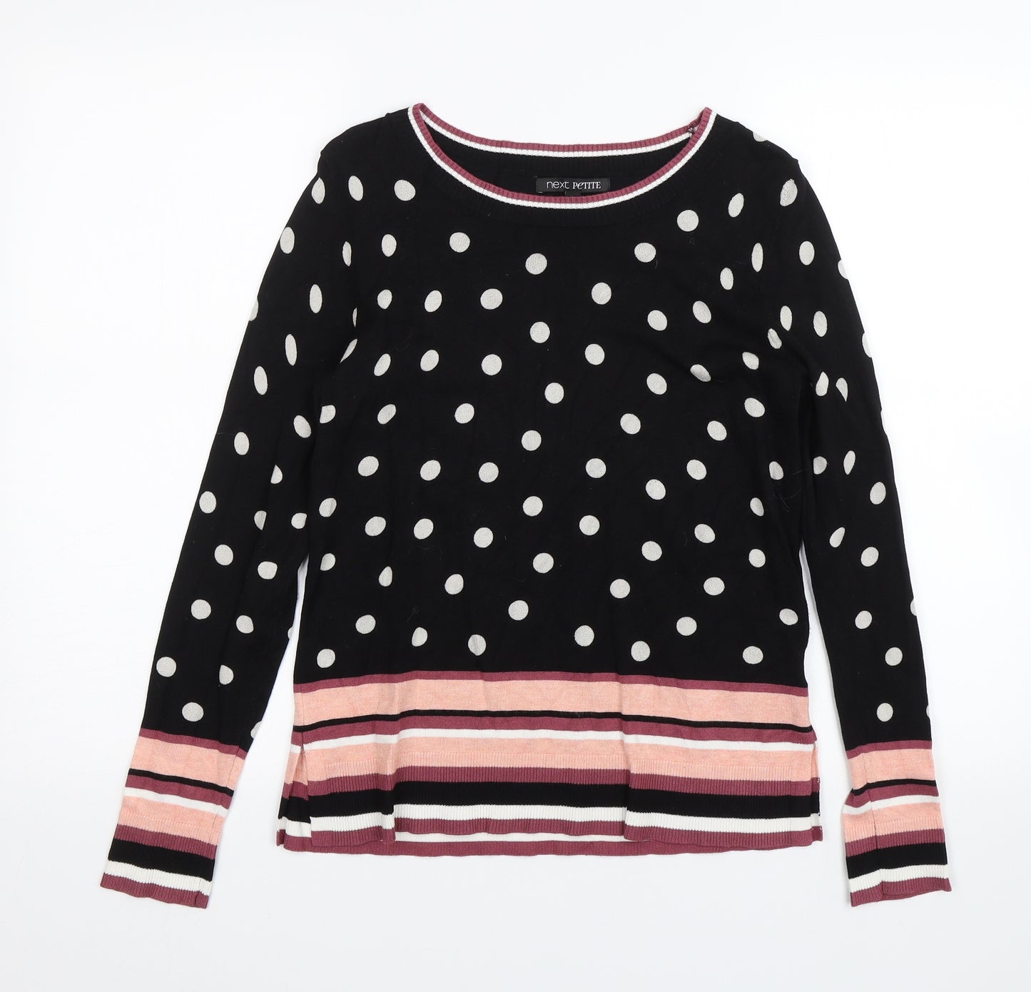 NEXT Womens Black Polka Dot  Pullover Jumper Size 8