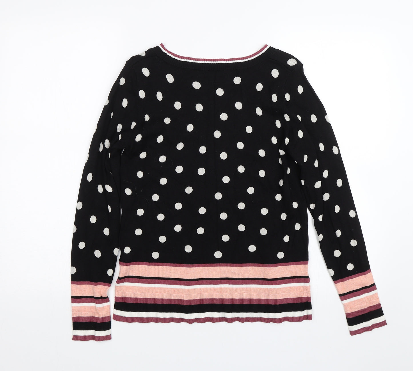 NEXT Womens Black Polka Dot  Pullover Jumper Size 8