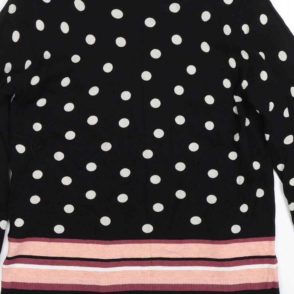 NEXT Womens Black Polka Dot  Pullover Jumper Size 8
