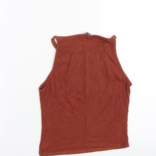 Missguided Womens Brown   Basic Tank Size 6