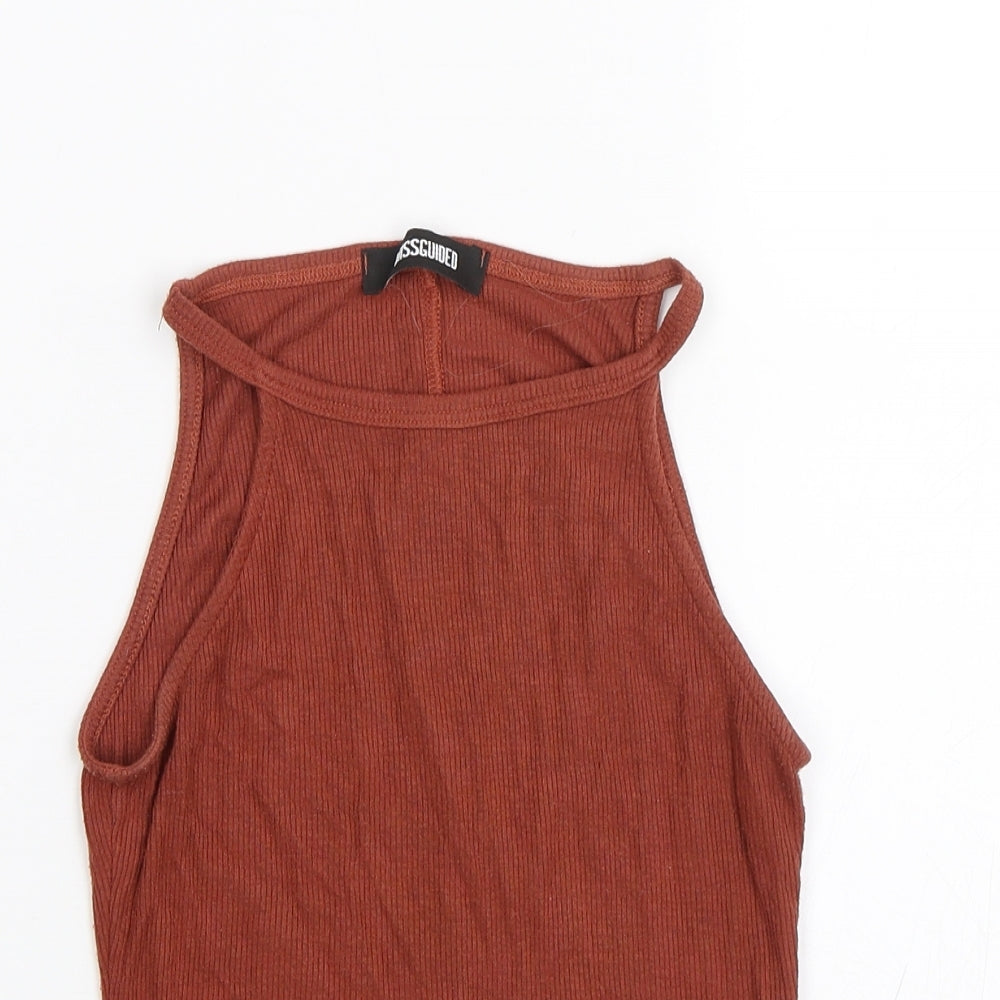 Missguided Womens Brown   Basic Tank Size 6
