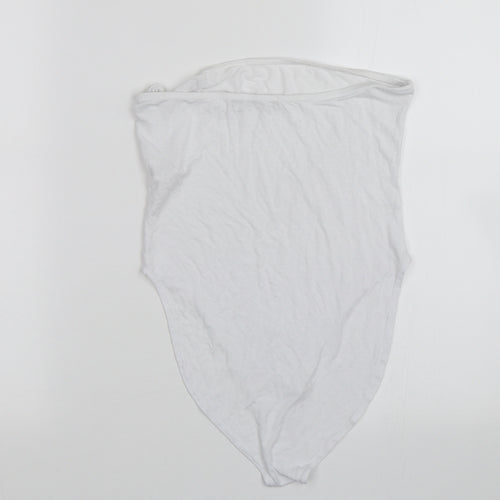 Boohoo Womens White   Bodysuit One-Piece Size 10