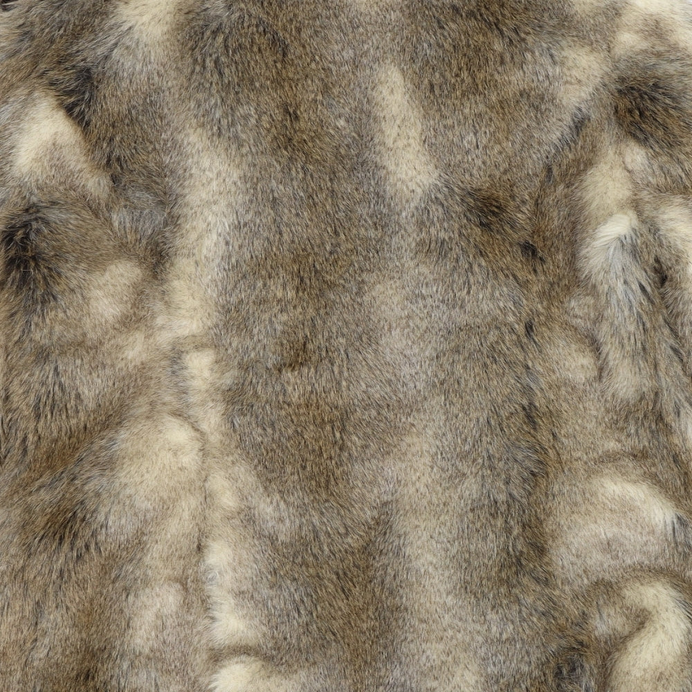 New Look Womens Brown   Overcoat Jacket Size 10  - fur coat