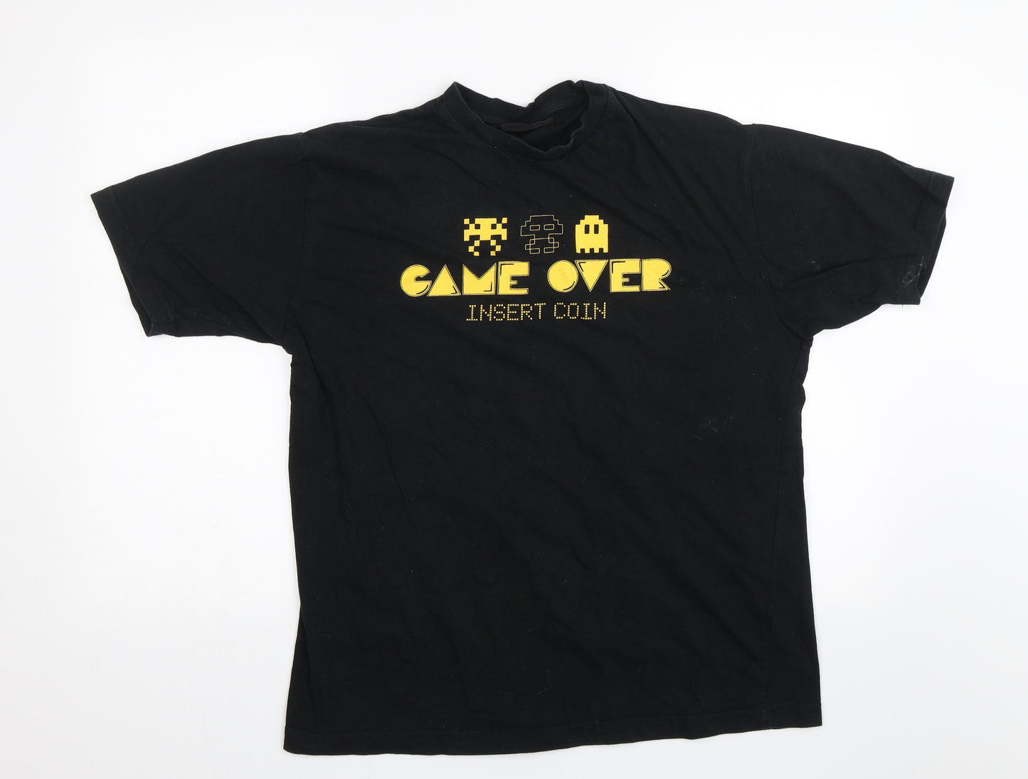Cedar Wood State Mens Black    T-Shirt Size L  - Game over