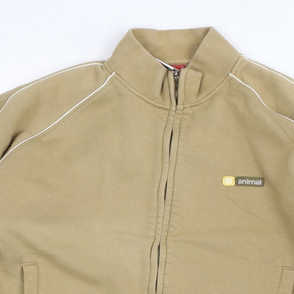 Animal Mens Brown   Full Zip Jumper Size L
