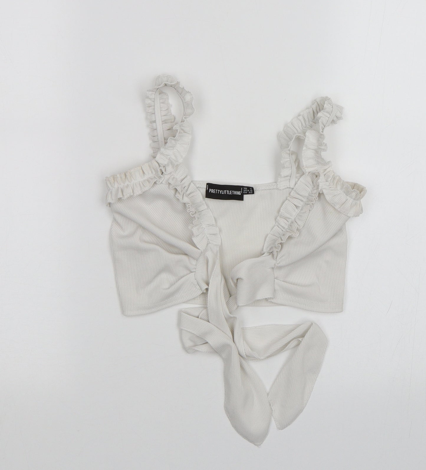 PRETTYLITTLETHING Womens White   Basic Blouse Size 4