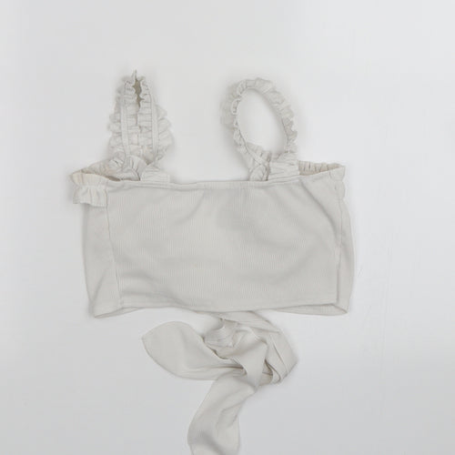 PRETTYLITTLETHING Womens White   Basic Blouse Size 4