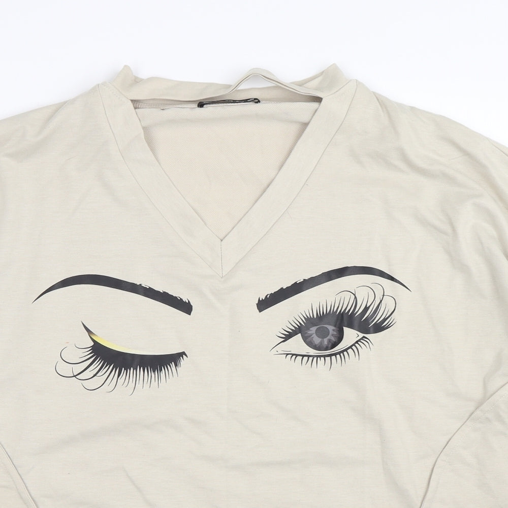 Sheilay Womens Beige   Pullover Jumper Size M