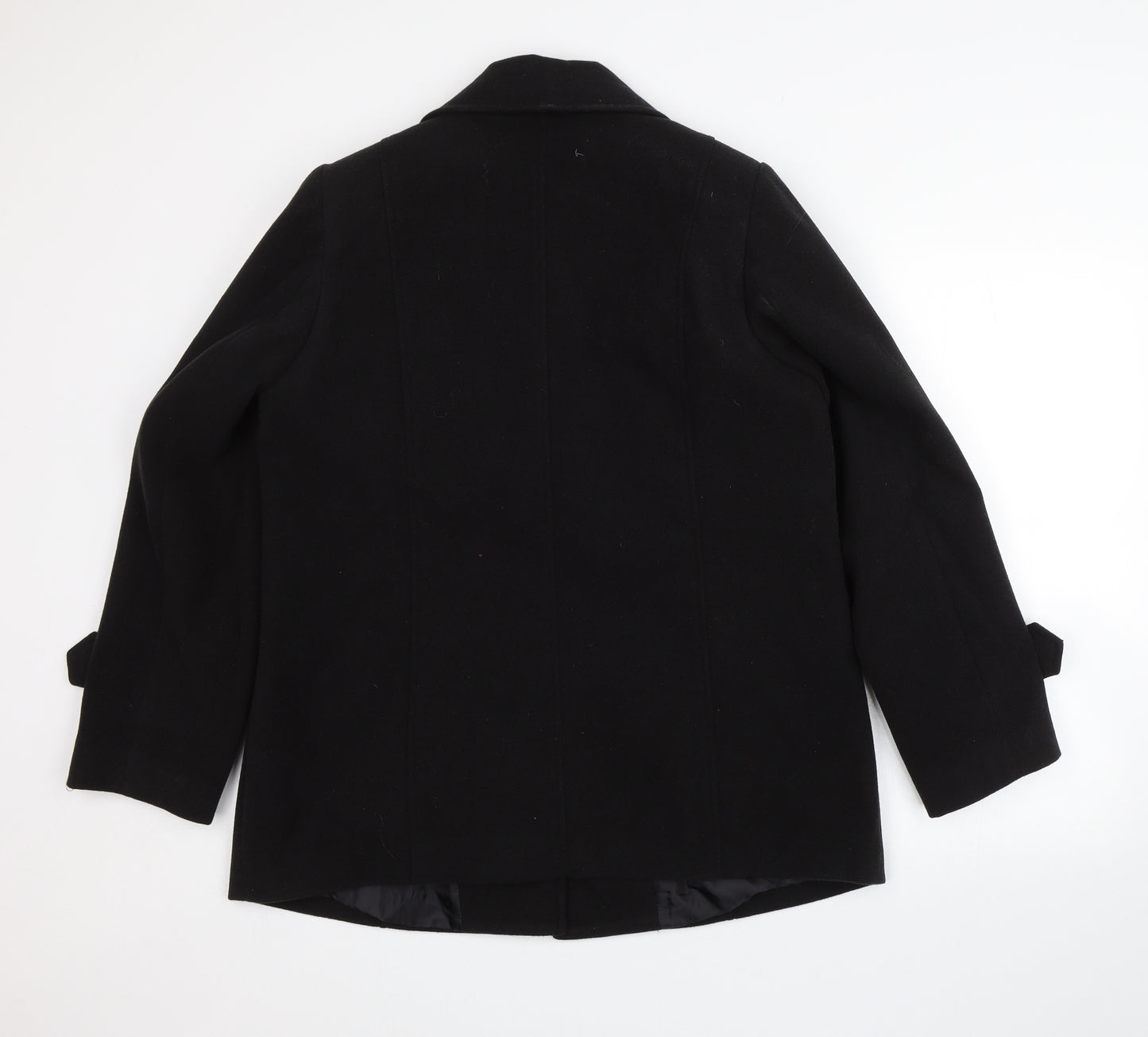 Wardrobe Womens Black   Pea Coat Jacket Size 16