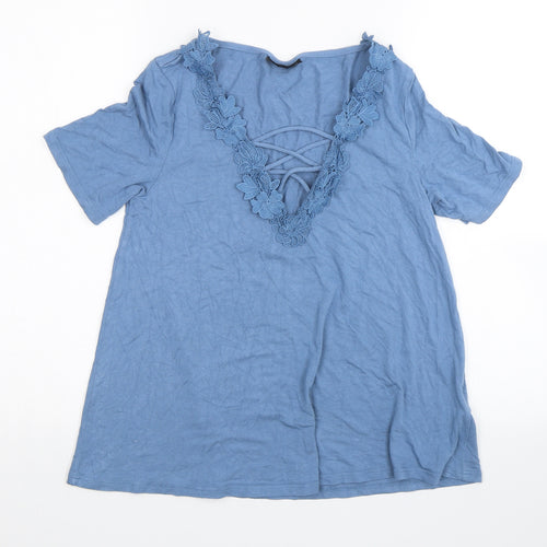Topshop Womens Blue   Basic Blouse Size 8