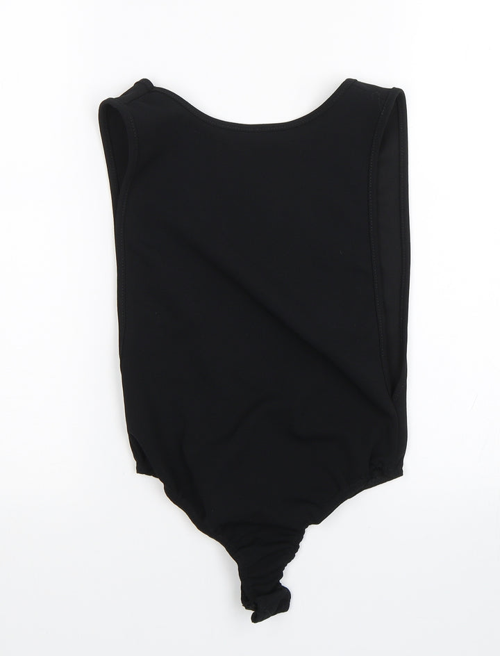 PRETTYLITTLETHING Womens Black Bodysuit One-Piece Size 8