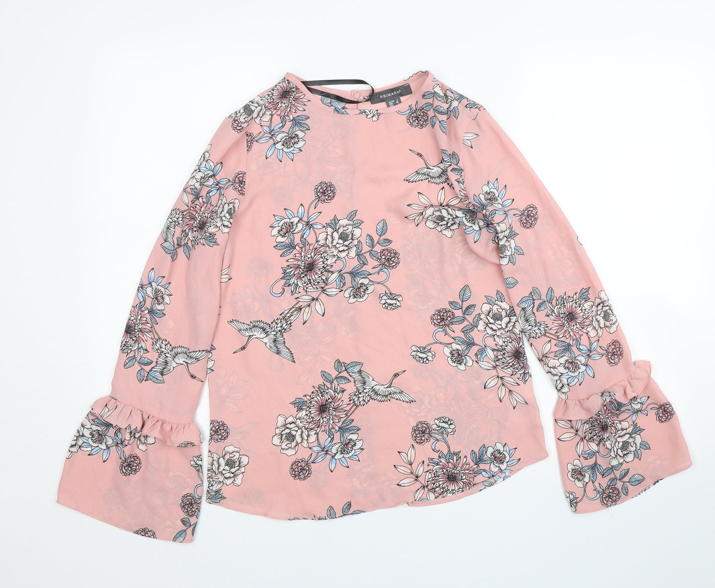Primark Womens Pink Floral  Basic Blouse Size 6