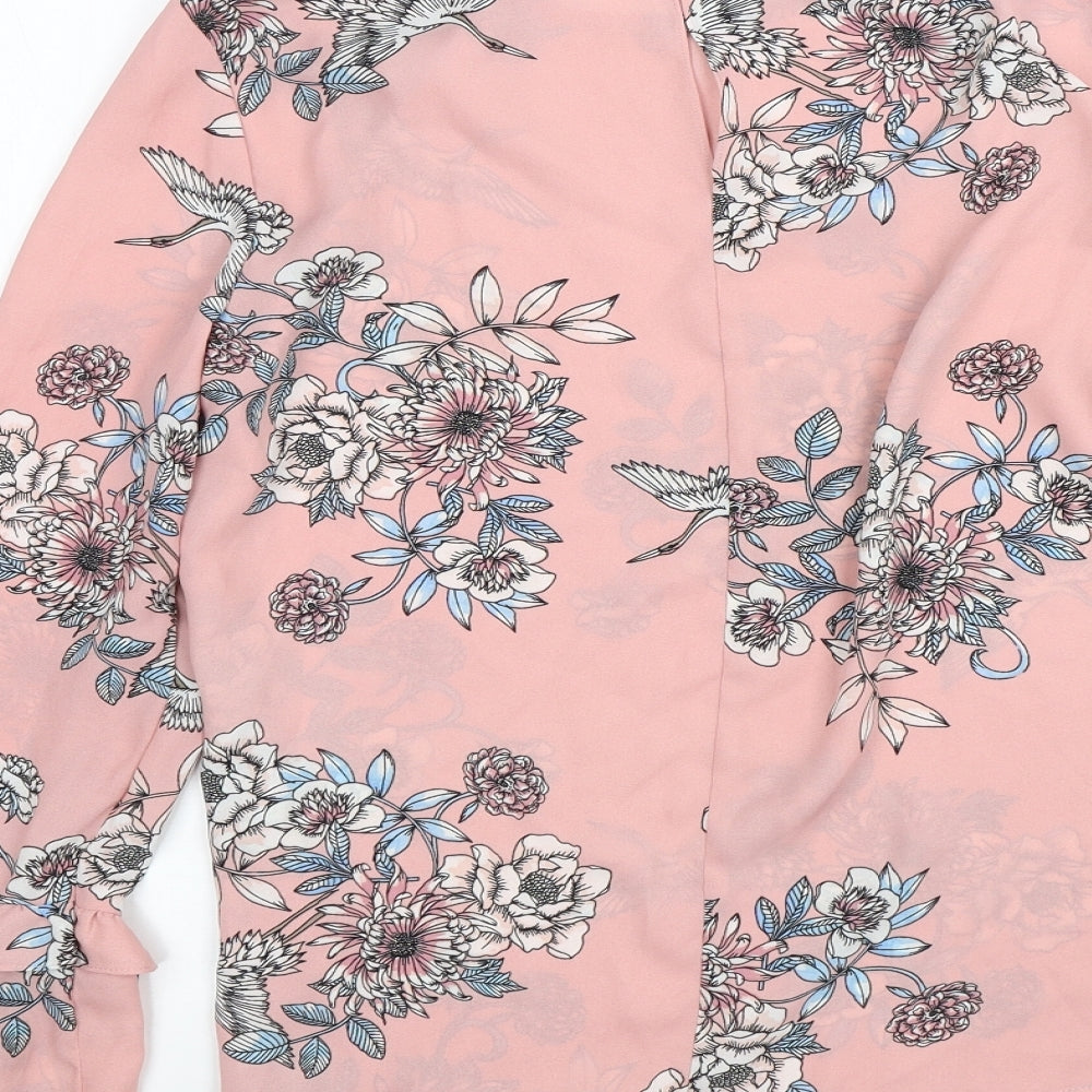 Primark Womens Pink Floral  Basic Blouse Size 6