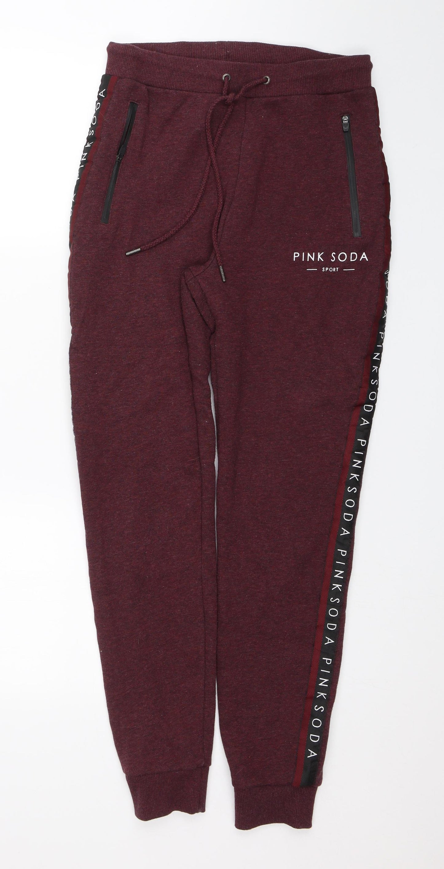 Pink Soda Womens Red   Sweatpants Trousers Size 8 L27 in