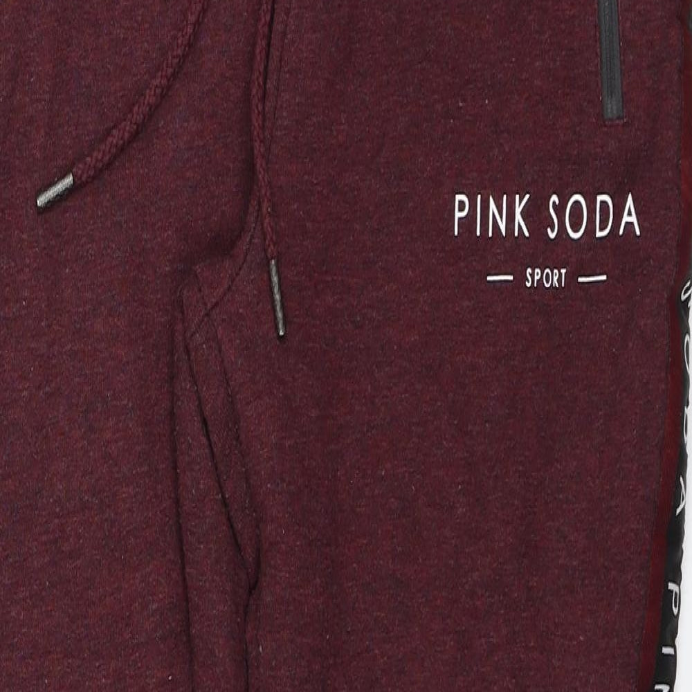 Pink Soda Womens Red   Sweatpants Trousers Size 8 L27 in