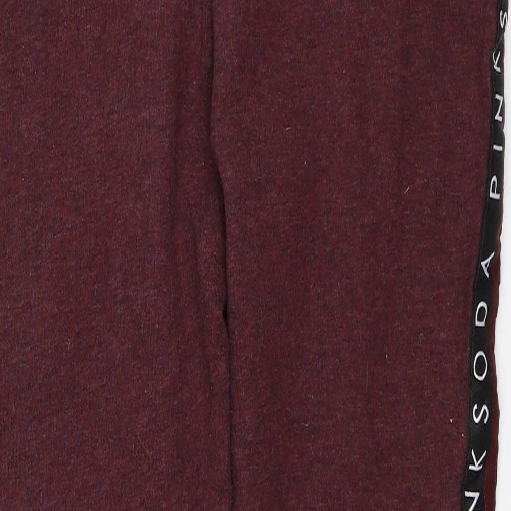 Pink Soda Womens Red   Sweatpants Trousers Size 8 L27 in