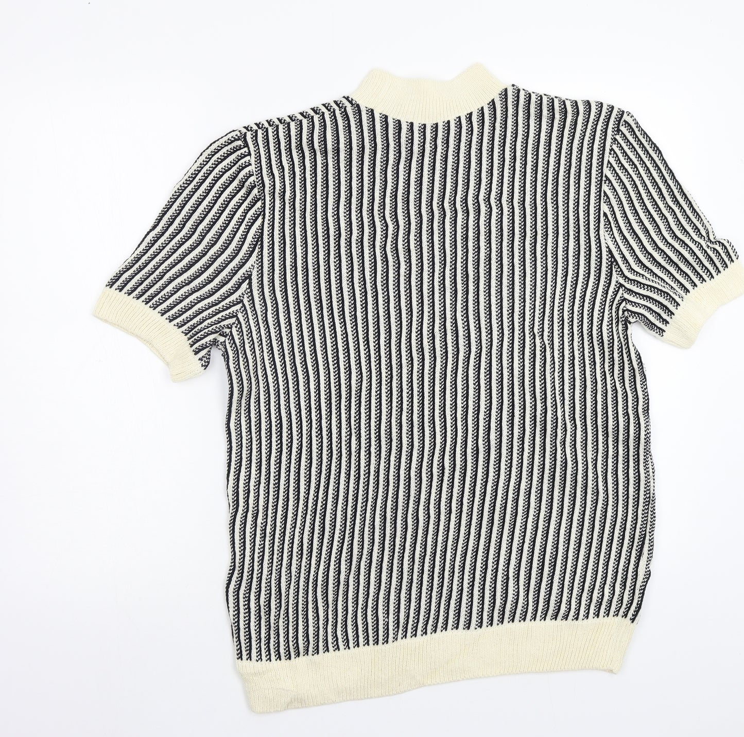 Euro Rose Womens White Geometric  Pullover Jumper Size L