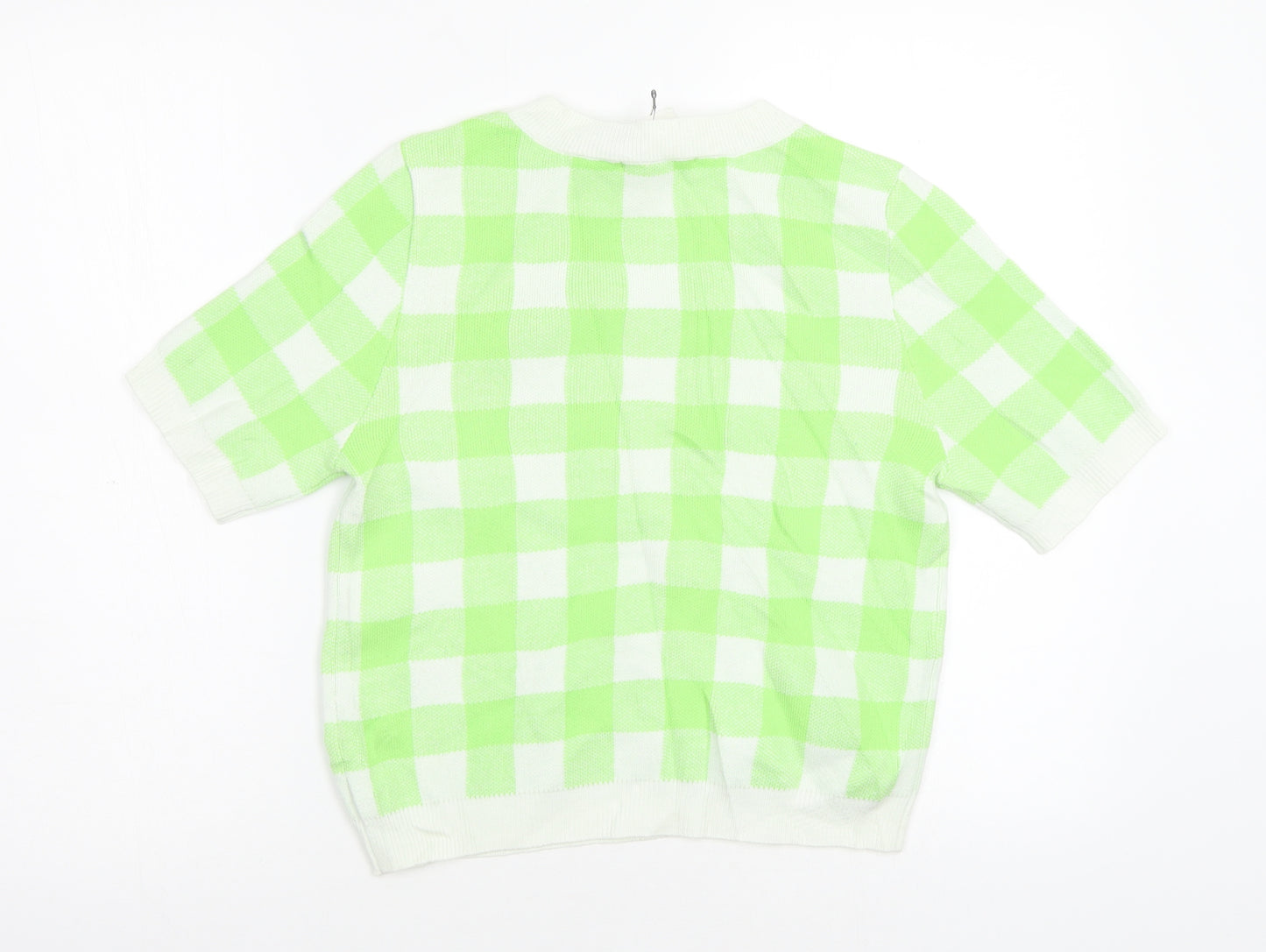 ASOS Womens Green Check  Pullover Jumper Size 10