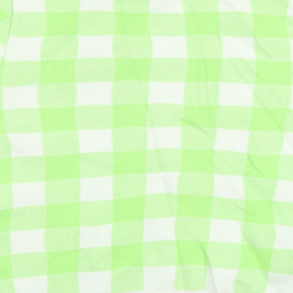 ASOS Womens Green Check  Pullover Jumper Size 10