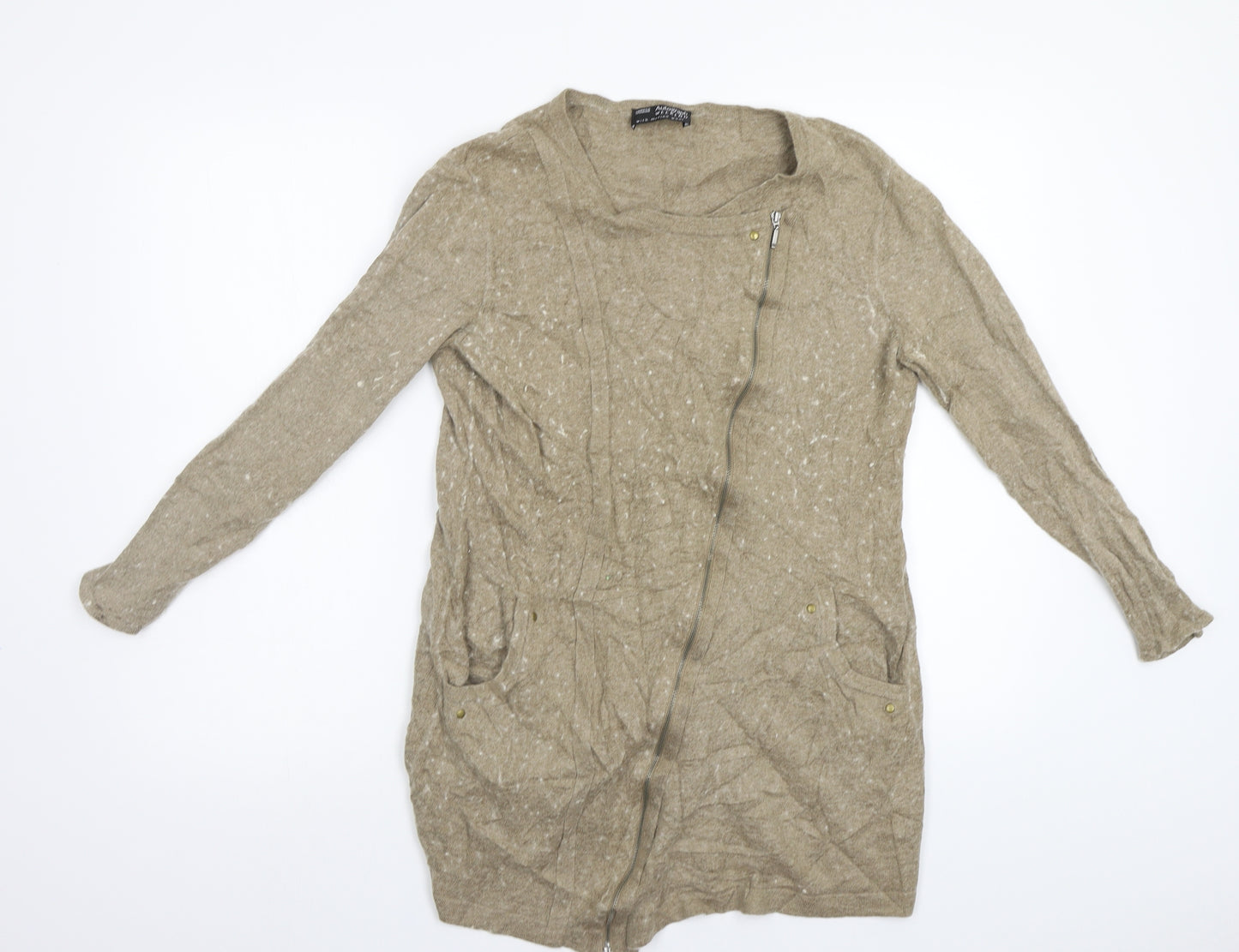 M&S Womens Beige   Cardigan Jumper Size 18