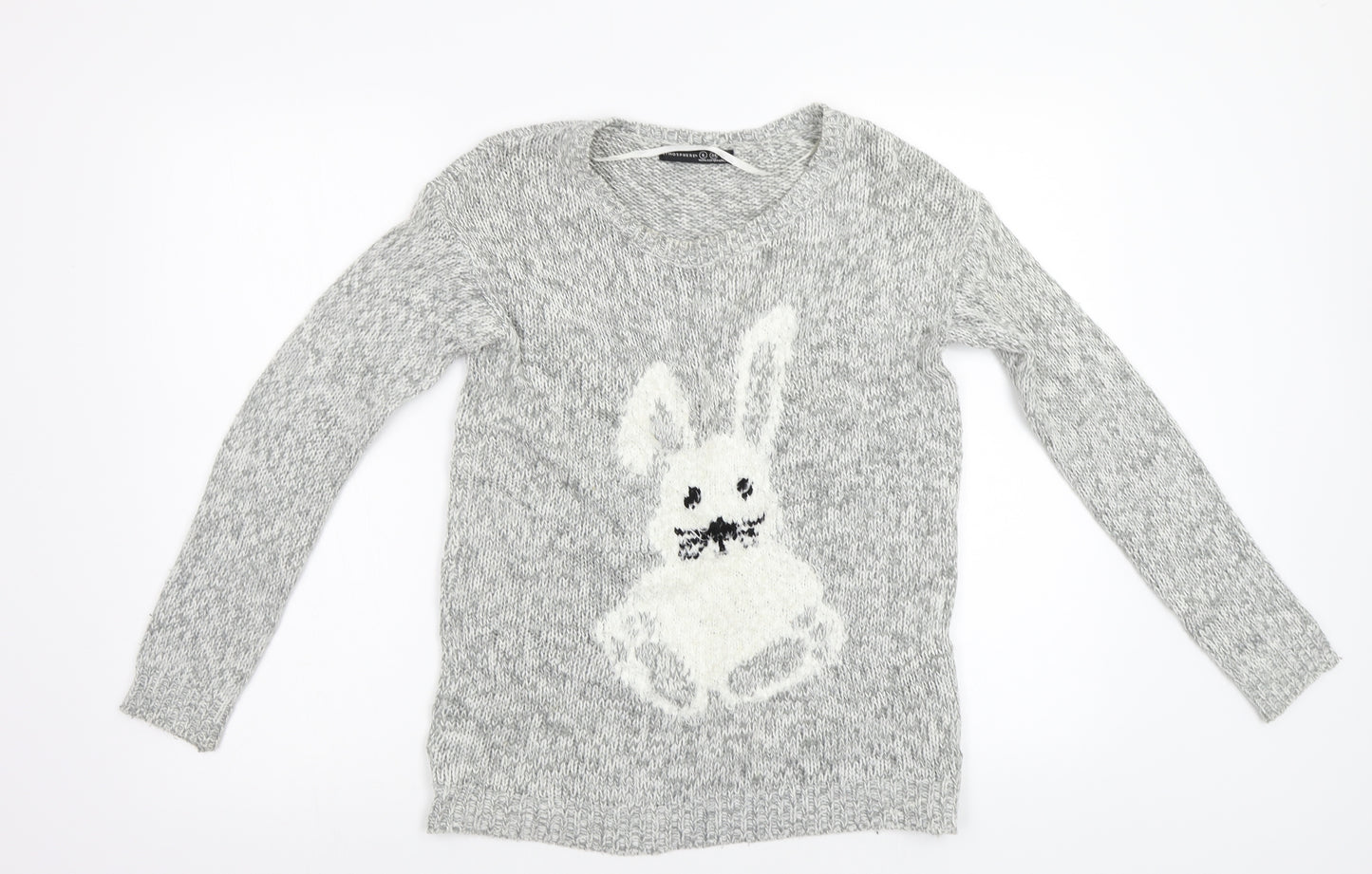 Primark Womens Grey   Pullover Jumper Size 6  - Rabbit
