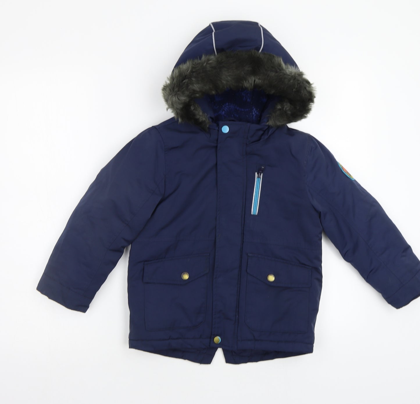 F&F Boys Blue   Puffer Jacket Jacket Size 5-6 Years