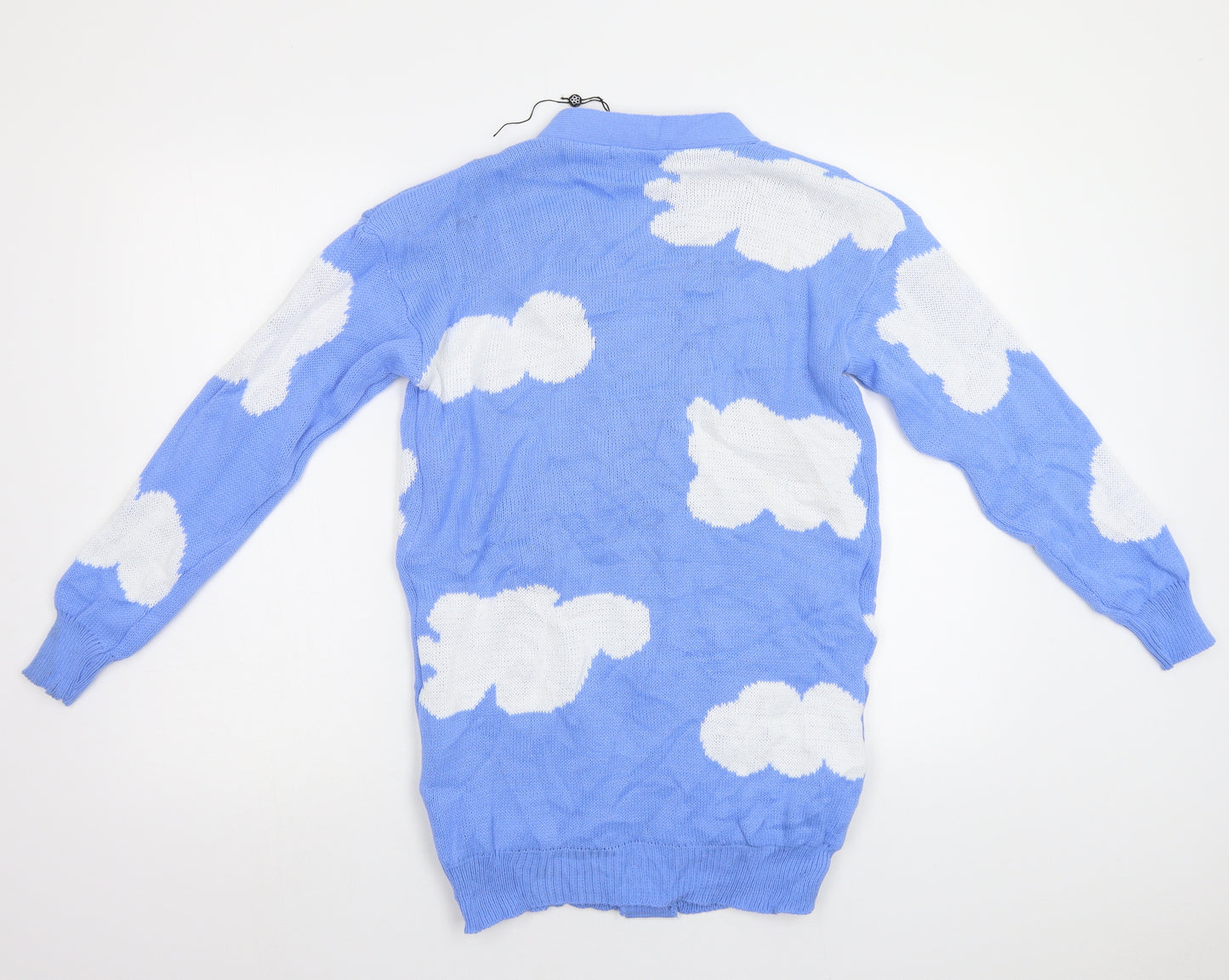 Daisy Street Womens Blue Geometric  Cardigan Jumper Size 8