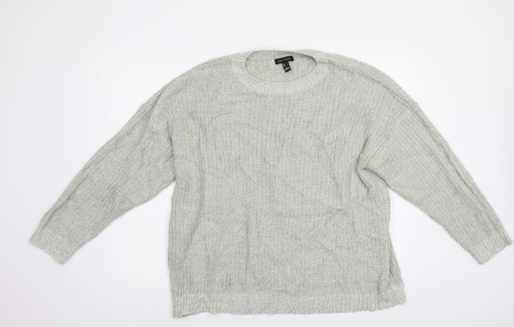 New Look Womens Grey Pullover Jumper Size L