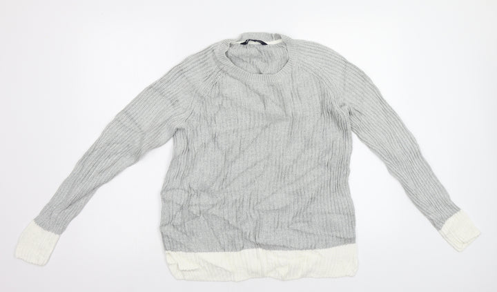 Crew Clothing Womens Grey Striped Pullover Jumper Size 12