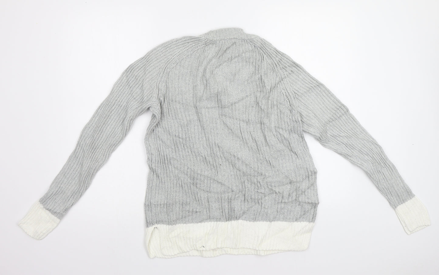 Crew Clothing Womens Grey Striped  Pullover Jumper Size 12