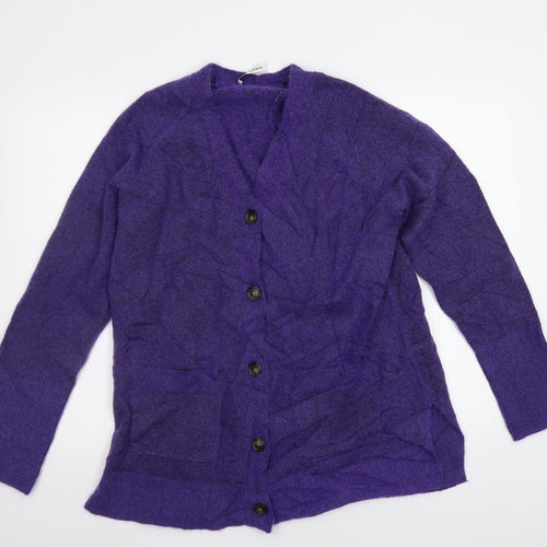 M&S Womens Purple   Cardigan Jumper Size M