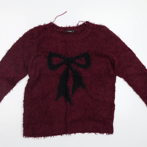 Dunnes Womens Red   Pullover Jumper Size M