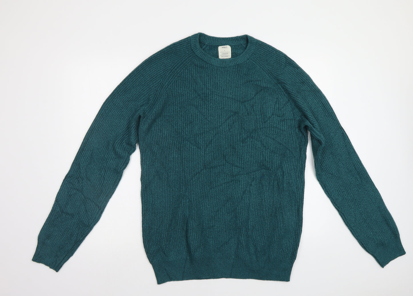 M&S Mens Green   Pullover Jumper Size L