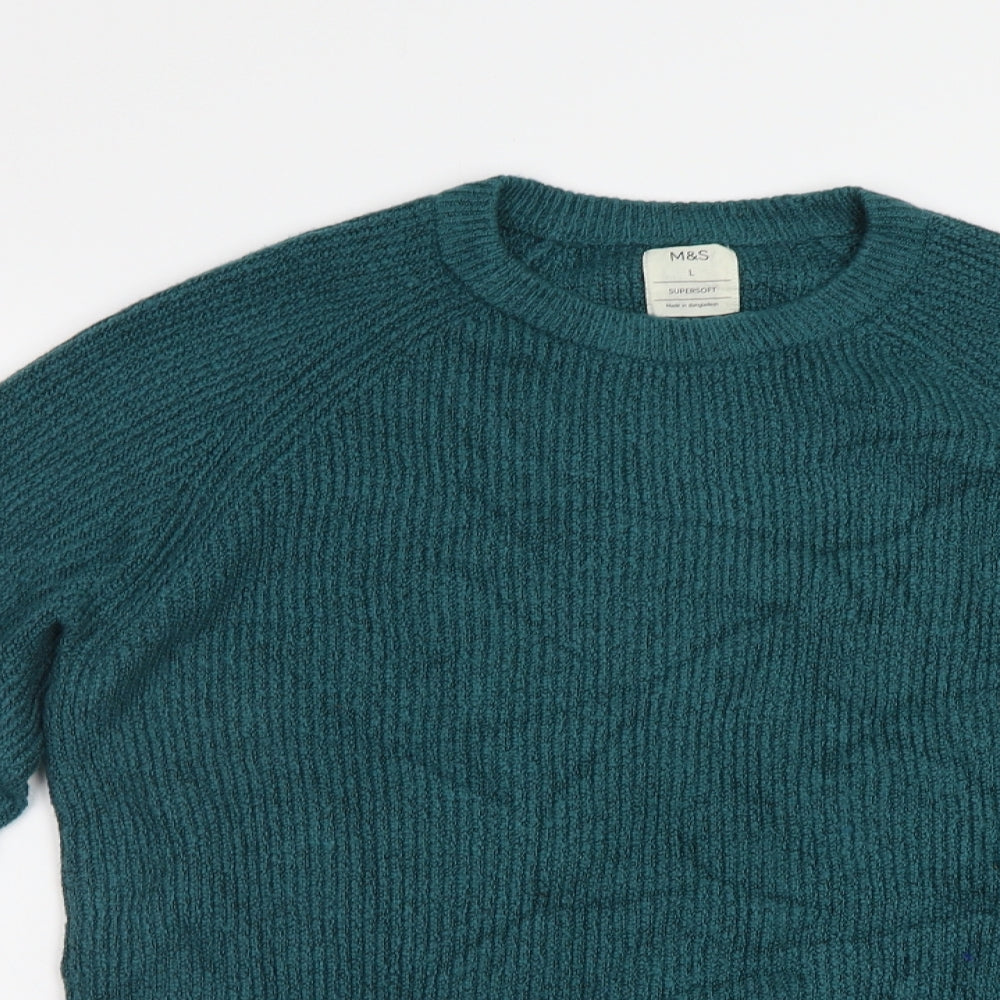 M&S Mens Green   Pullover Jumper Size L