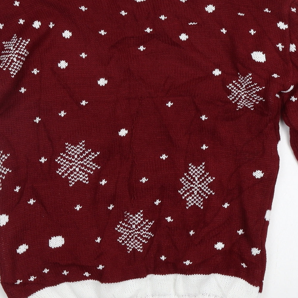 Bina Girls Red   Pullover Jumper Size 11 Years  - Rudolph