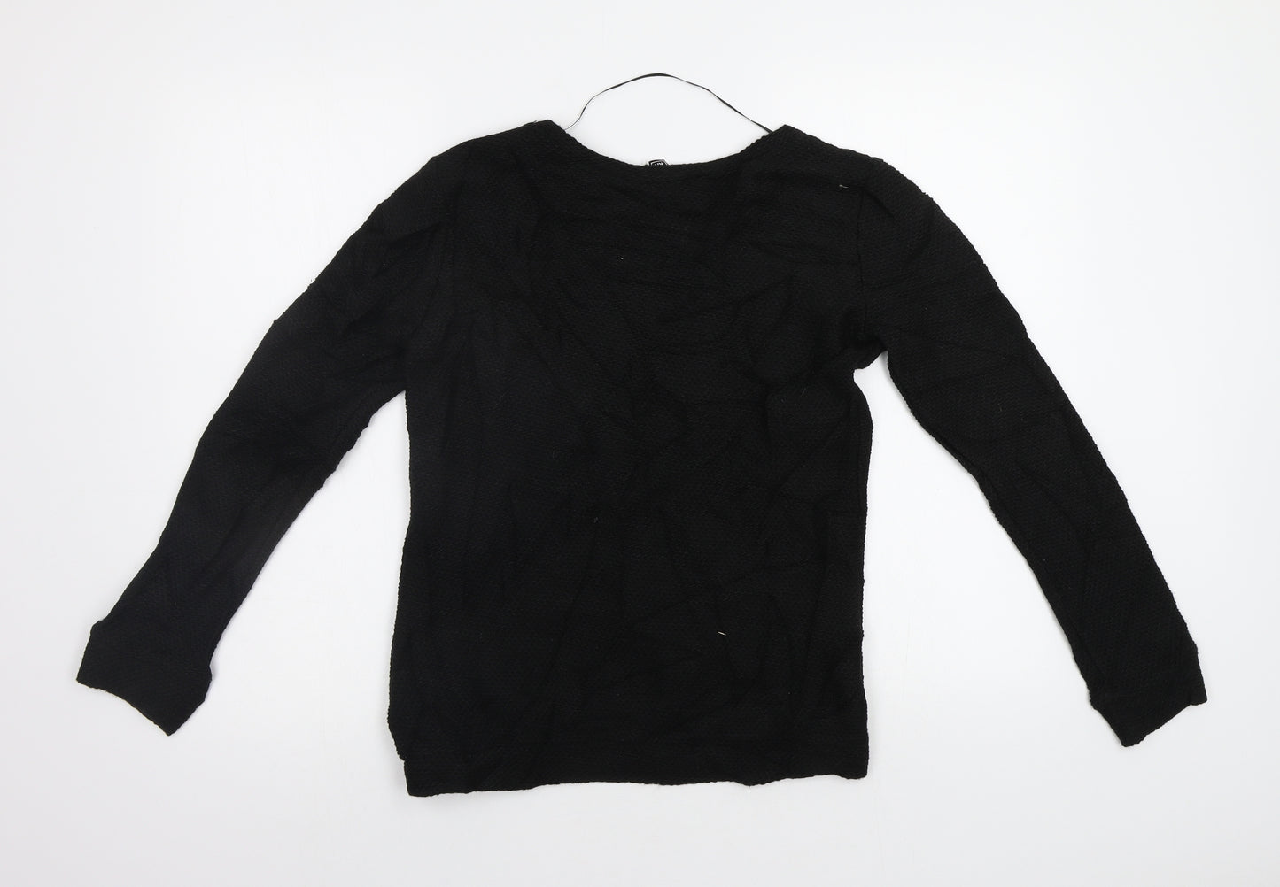 Pimkie Womens Black Floral  Pullover Jumper Size S