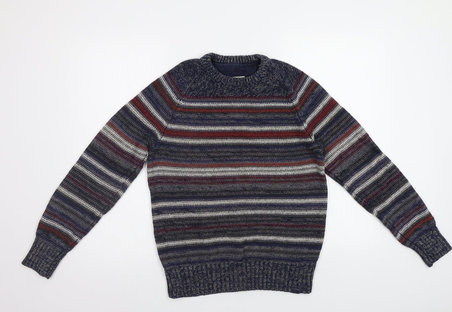 Fat Face Womens Grey Striped  Pullover Jumper Size S