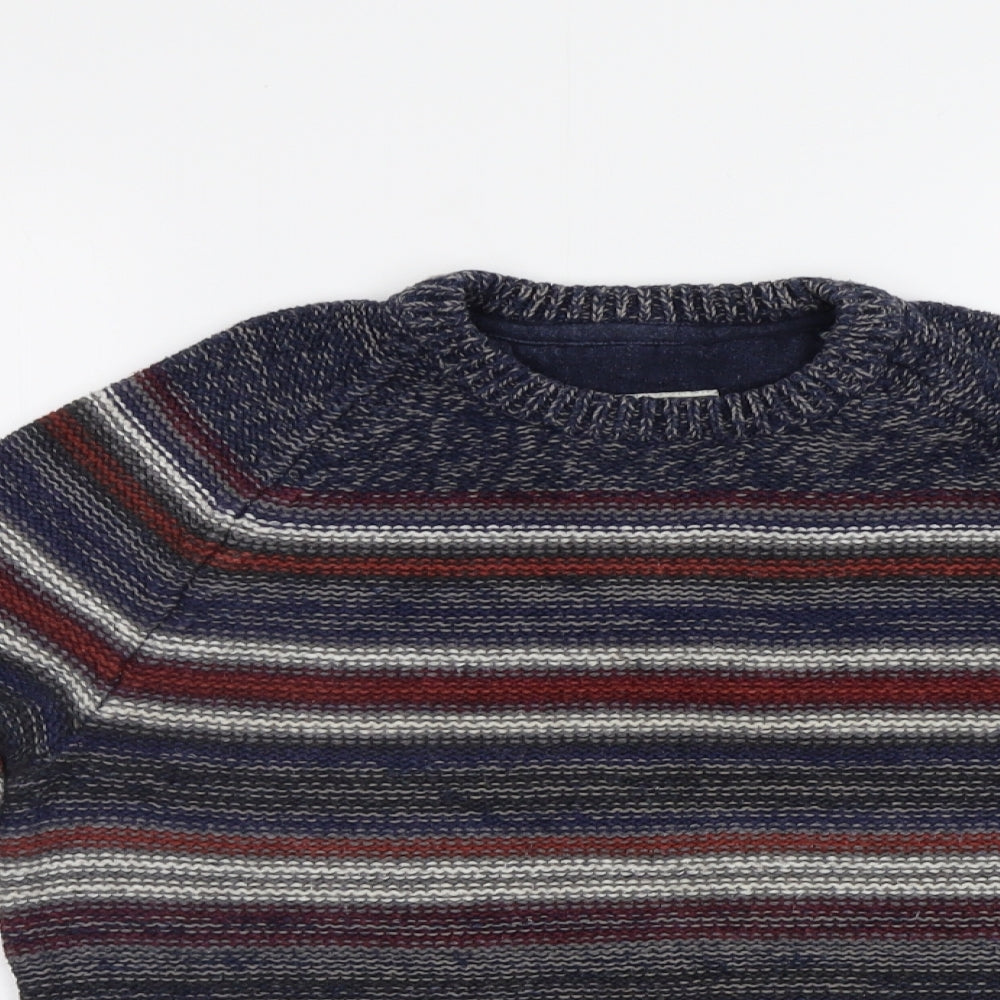 Fat Face Womens Grey Striped  Pullover Jumper Size S