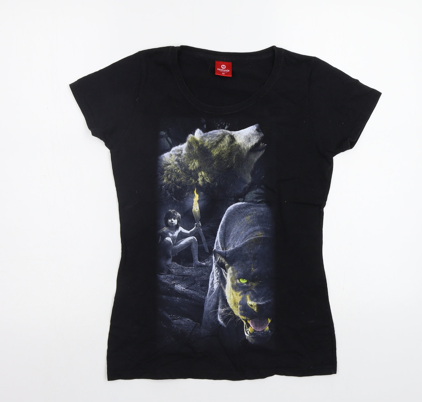 Nastrovje Womens Black   Basic T-Shirt Size XS